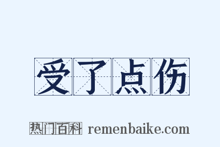 受了点伤是什么意思的图片
